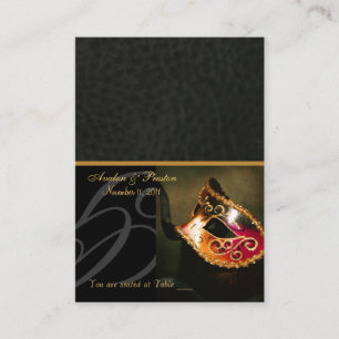 Affärskortet Venice Masqueramaskplacecard Placeringskort