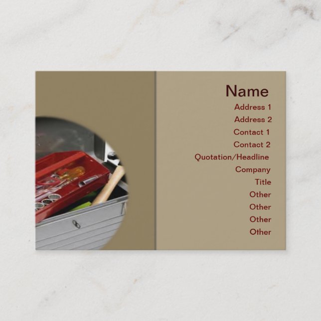 Affärskortet Verktygslåda Visitkort (Framsida)