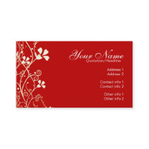 Affärskortet Vibrant Red Florali