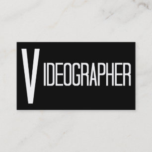 Affärskortet Videographer Black Simple Visitkort
