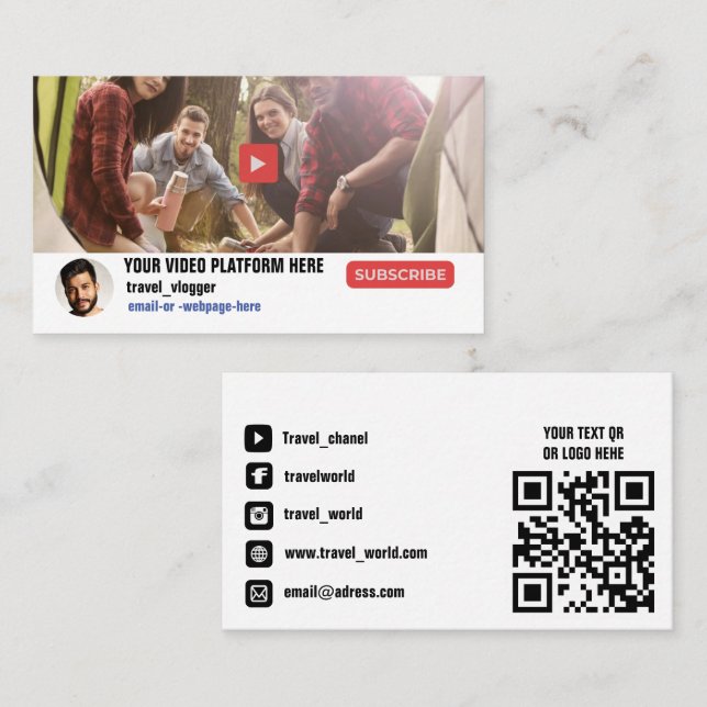 Affärskortet Videokanalerbjudande Visitkort (Fram/baksida)