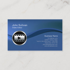 Affärskortet Videoklippsikonvideoredigerare Visitkort