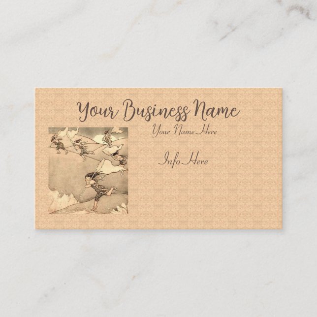 Affärskortet vind Älvor Hämta Vind Visitkort (Framsida)