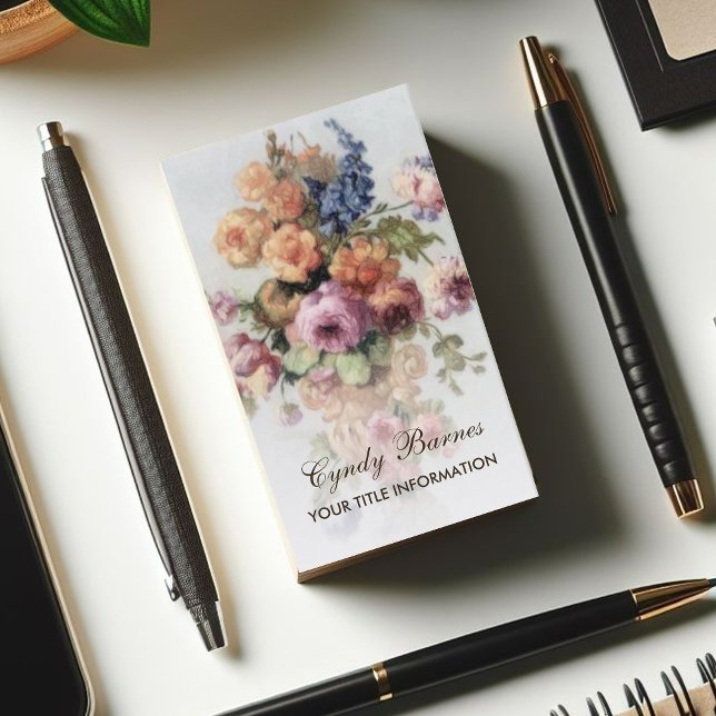 Affärskortet vintage Blommigt Visitkort (Skapare uppladdad)