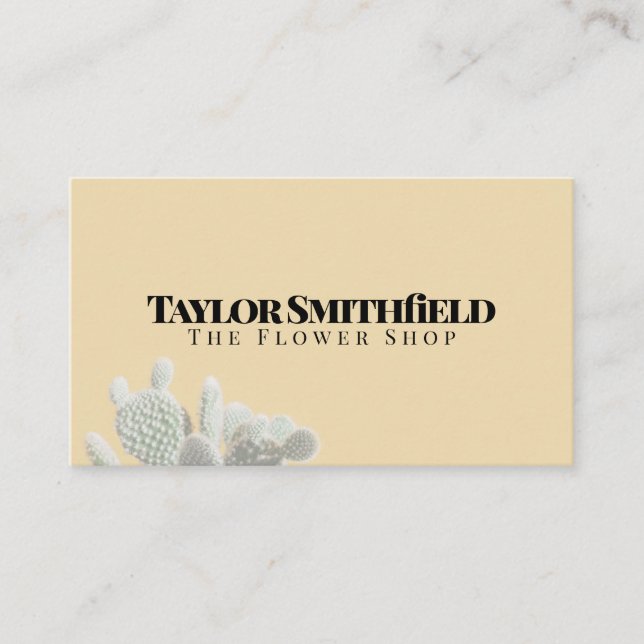 Affärskortet vintage Cactus Visitkort (Framsida)
