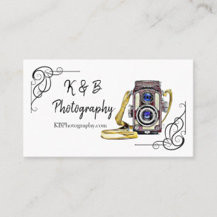 Affärskortet vintage Camera Photography Visitkort