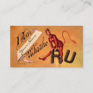 Affärskortet vintage Djävulen Visitkort
