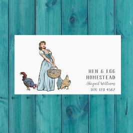 Affärskortet vintage Hens Eggs QRCode Visitkort