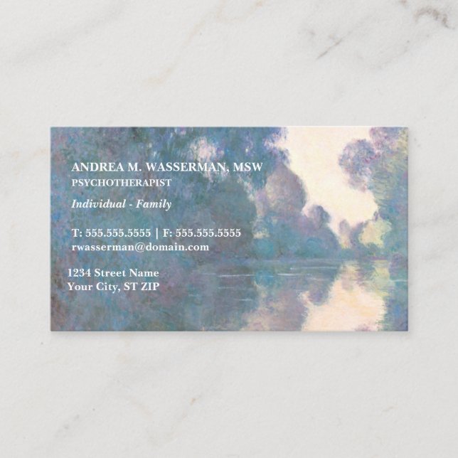 Affärskortet vintage Impressionist Art Therapist Visitkort (Framsida)