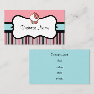 Affärskortet vintage med stripe-cupaka visitkort