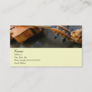 Affärskortet Violin Viola för webbplatsen Violin Visitkort