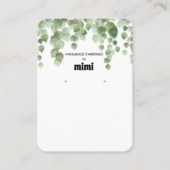 Affärskortet Visning för avläsning av blommigt Visitkort (Framsida)