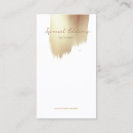 Affärskortet Visning för  för avläsning av gyllene Visitkort