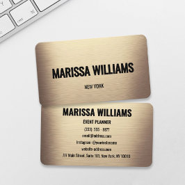 Affärskortet Vit Guld-minimalistisk Professionell Visitkort