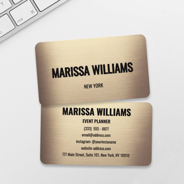 Affärskortet Vit Guld-minimalistisk Professionell Visitkort (Skapare uppladdad)