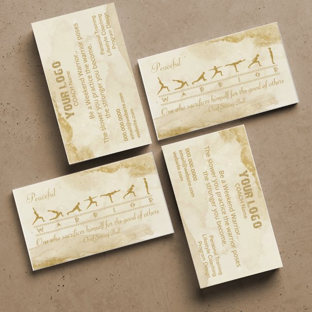 Affärskortet Warrior Fitness - Energi och motivati Visitkort (Warrior Business Cards)