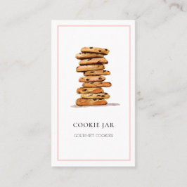 Affärskortet Watercolor cookie Bakery Visitkort