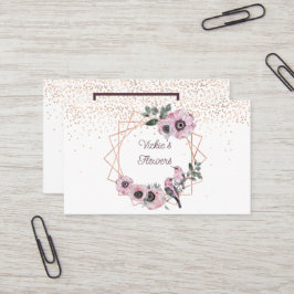 Affärskortet Watercolor Flowers Florist Shop Visitkort