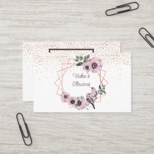 Affärskortet Watercolor Flowers Florist Shop Visitkort