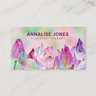 Affärskortet Watercolor Lotus Flowers Visitkort