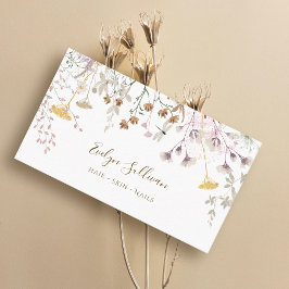 Affärskortet Watercolor wildblommor Visitkort