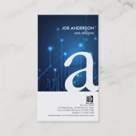 Affärskortet webben Designer, fet monogramkrets Visitkort