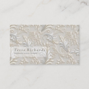 Affärskortet White Ivory Acanthus Visitkort