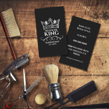 Affärskortet White Krona Kung Mustache Barbershop