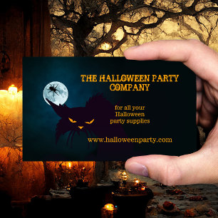 Affärskortet Wicked Cat Halloween fest Visitkort