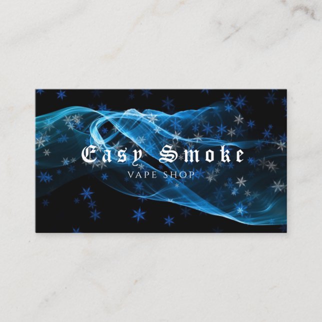 Affärskortet Winter Smoke Vape Shop Visitkort (Framsida)