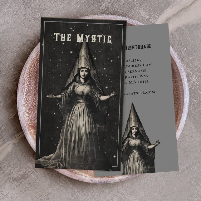 Affärskortet Witch eller Mystic Visitkort (Skapare uppladdad)