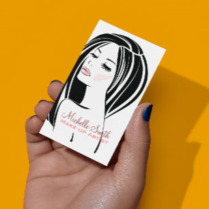 Affärskortet Woman ansikte Makeup-artist Visitkort