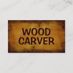 Affärskortet Wood Carver Antique Visitkort