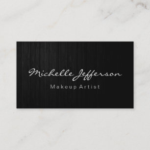 Affärskortet Wood Mönster Makeup Artist Script Visitkort