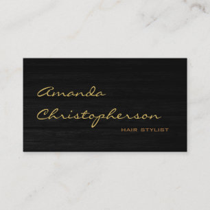 Affärskortet Wood Mönster Script Hair Stylist Visitkort