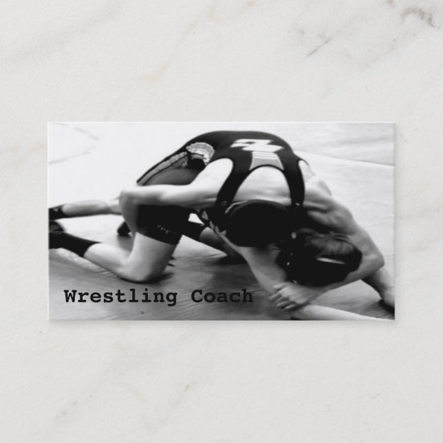 Affärskortet Wrestling Coach Visitkort (Framsida)