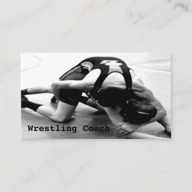 Affärskortet Wrestling Coach Visitkort (Framsida)