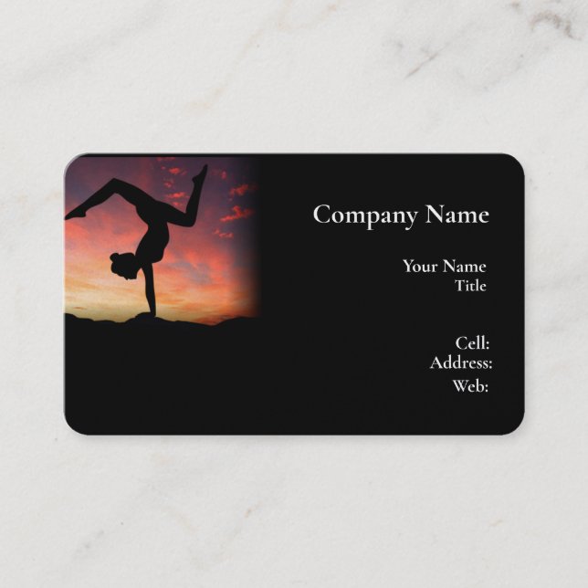 Affärskortet YGA för grundläggande vit mall Visitkort (Framsida)