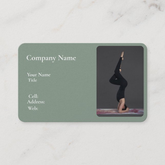 Affärskortet YGA för grundläggande vit mall Visitkort (Framsida)