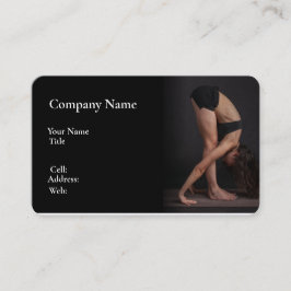 Affärskortet YGA för grundläggande vit mall Visitkort