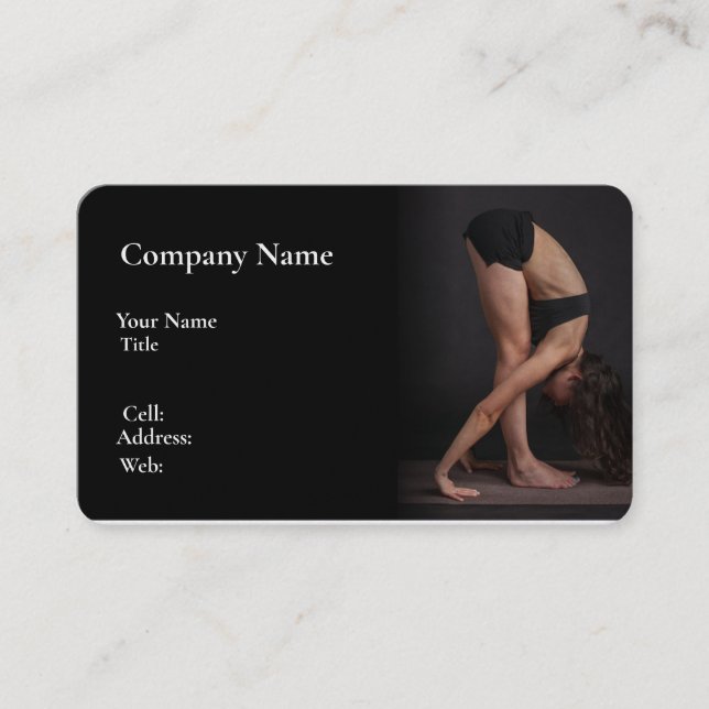 Affärskortet YGA för grundläggande vit mall Visitkort (Framsida)