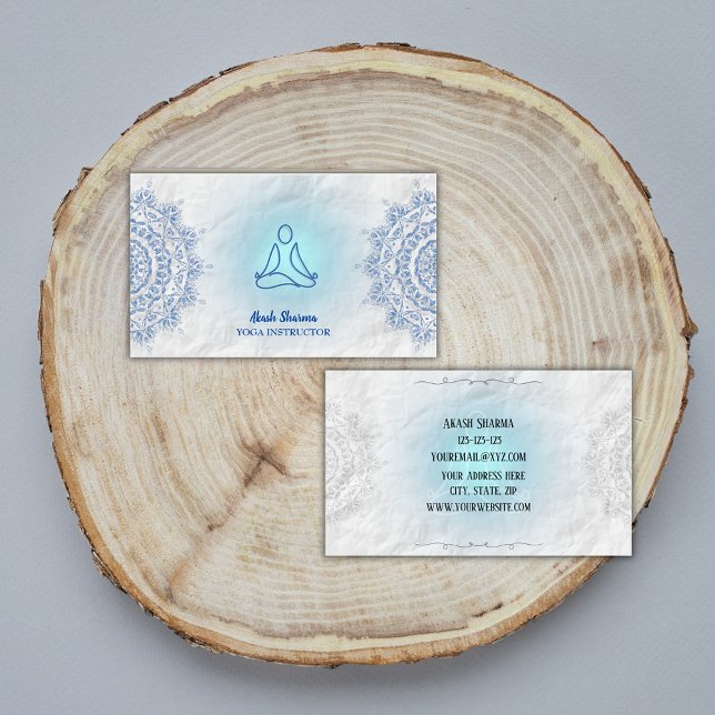 Affärskortet Yoga Instructor Chakra Mandala Visitkort (Skapare uppladdad)