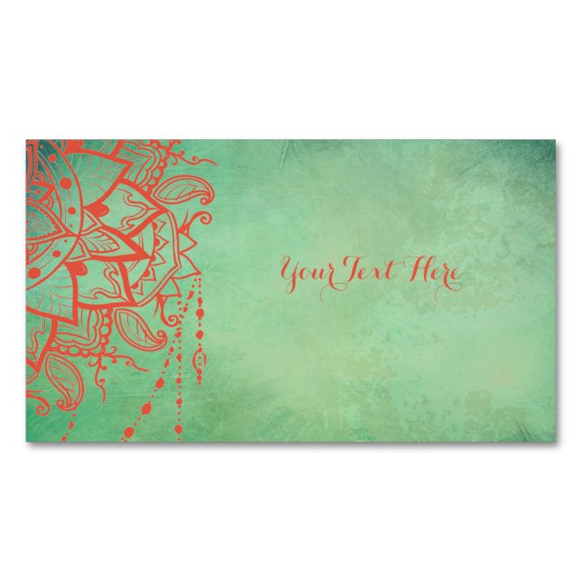 Affärskortet Yoga Instructor Mandala Magnet (Framsida)