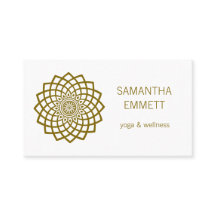 Affärskortet Yoga Instructor Minimalist Mandala