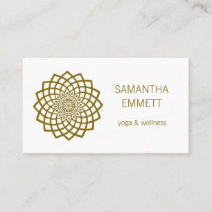 Affärskortet Yoga Instructor Minimalist Mandala Visitkort