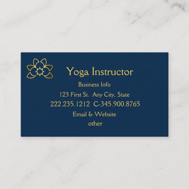 Affärskortet Yoga Instructor Studio Visitkort (Framsida)
