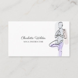 Affärskortet Yoga Instructor Träd Pose Visitkort