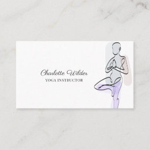 Affärskortet Yoga Instructor Träd Pose Visitkort