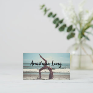 Affärskortet Yoga Instruktör på Beach Visitkort