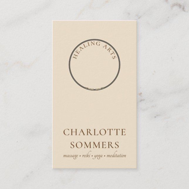 Affärskortet Yoga Massage Mehndi Henna Händer Visitkort (Framsida)